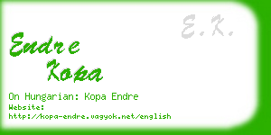 endre kopa business card